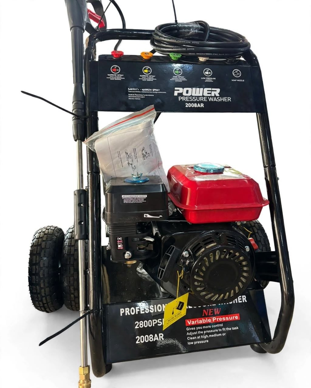 2800 PSI Petrol Pressure Washer for Cars & Outdoor Cleaning